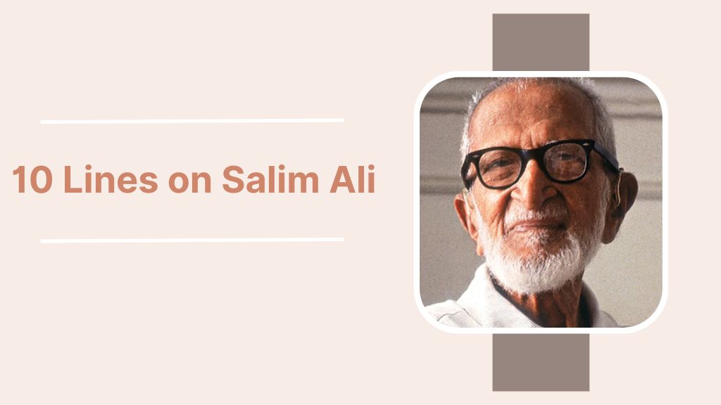 10 Lines on Salim Ali In English and Hindi